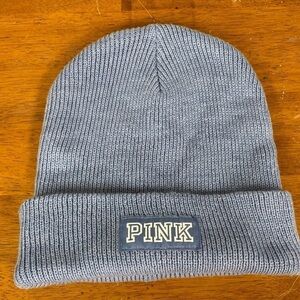 PINK Victoria’s Secret beanie hat winter one size fits most fold up rim